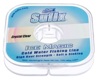 Леска зимняя SUFIX Ice Magic x12 прозрачная 30м 0.085мм 0,9кг -405							